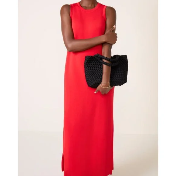 Spanx AirEssentials Sleeveless Maxi Red Long Side Slits Ultra-Soft Sundress 2X - Picture 5 of 14